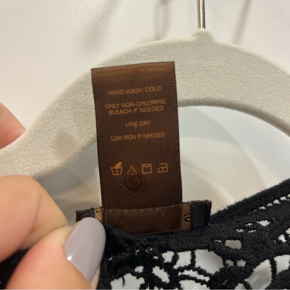 Multiples Black And White Open Front Drape Cardig… - image 6